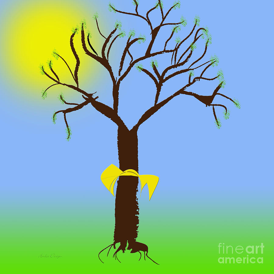 Tie A Yellow Ribbon Round The Ole Oak Tree 4 Digital Art by Andee Design