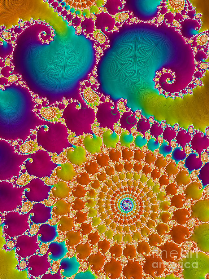 Tie Dye Spiral  Digital Art by Heidi Smith