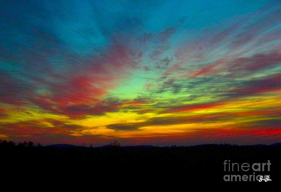 Tie Dyed Sunrise Photograph by Geri Glavis
