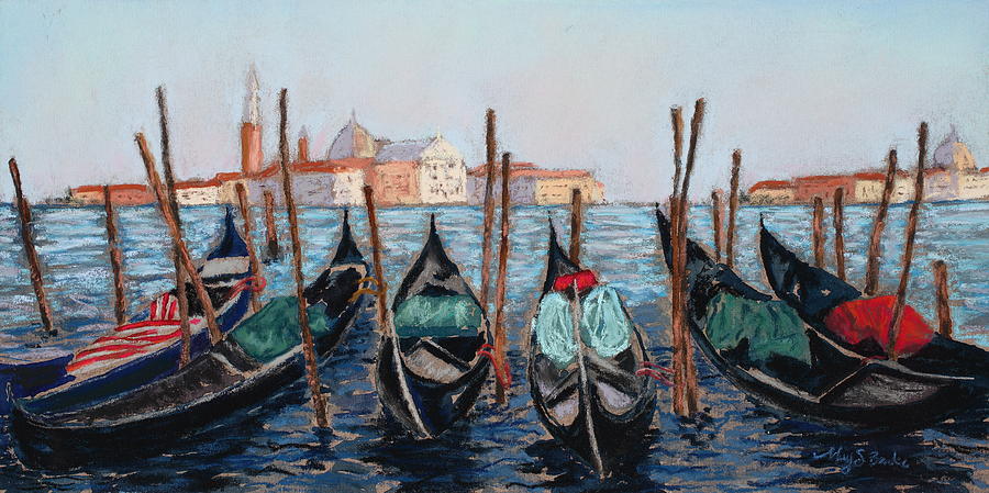 Tied Up in Venice Painting by Mary Benke