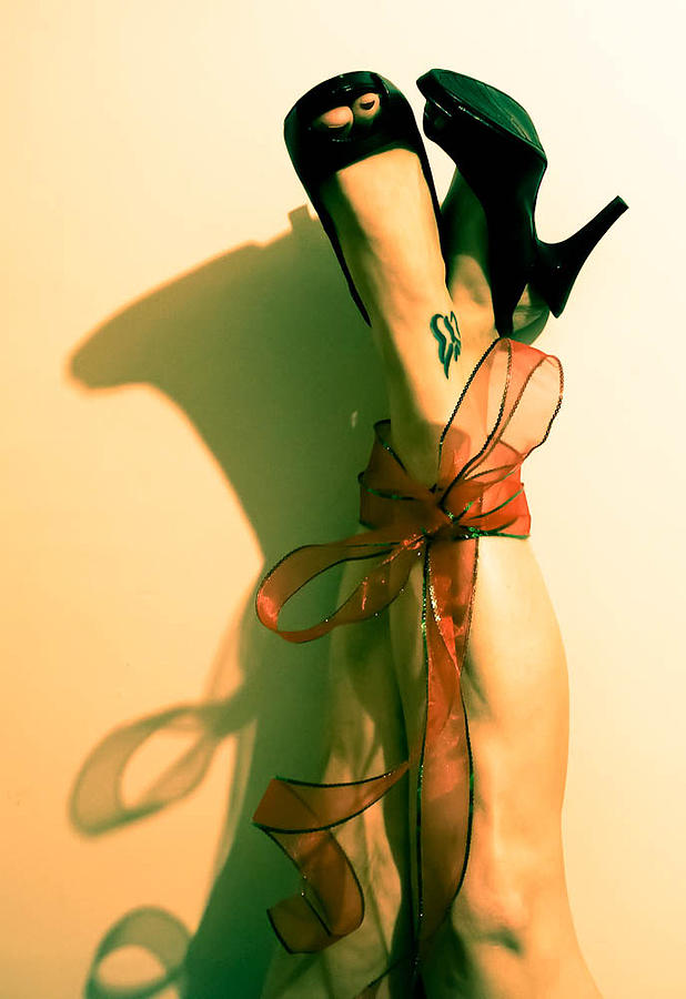 Ribbon Photograph - Tied Up by Melissa Leda