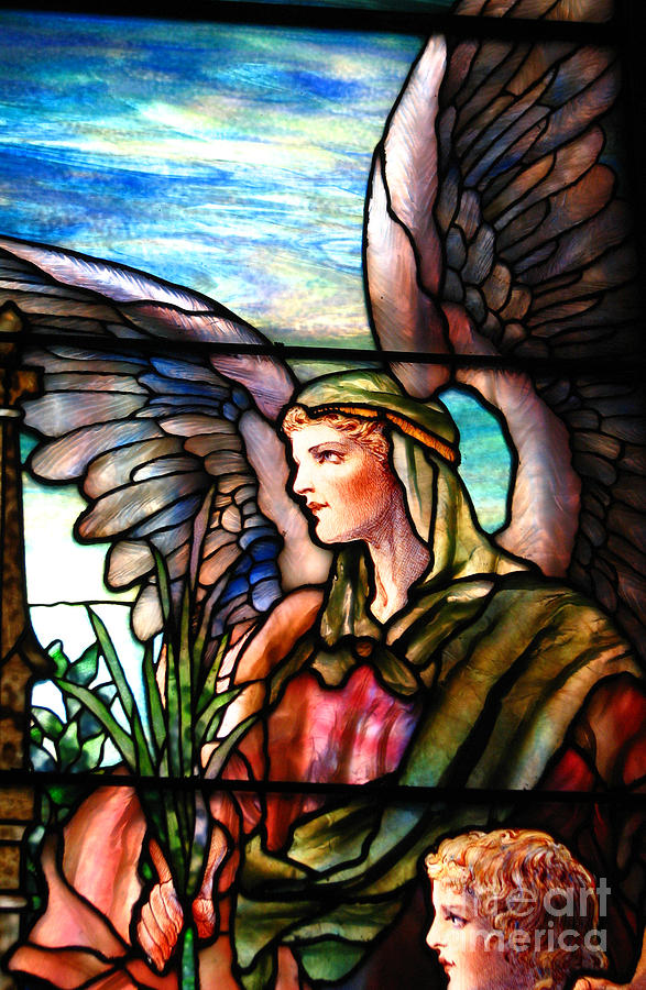 Tiffany Angel Stained Glass Photograph by Pattie Calfy