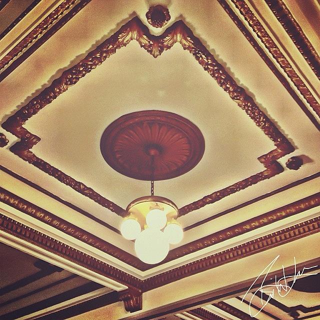 Architecture Photograph - Tiffany Ballroom Ceiling At The Kansas by Brian Lea