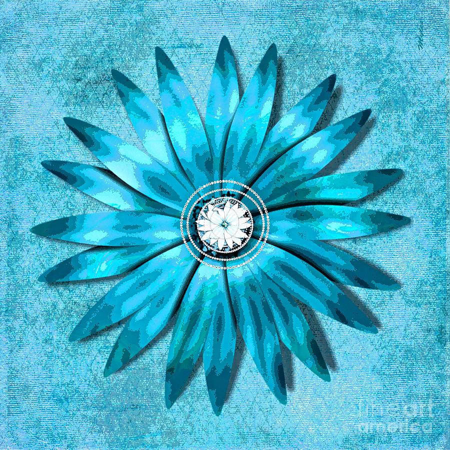 Tiffany Blue and Diamonds Too Painting by Saundra Myles