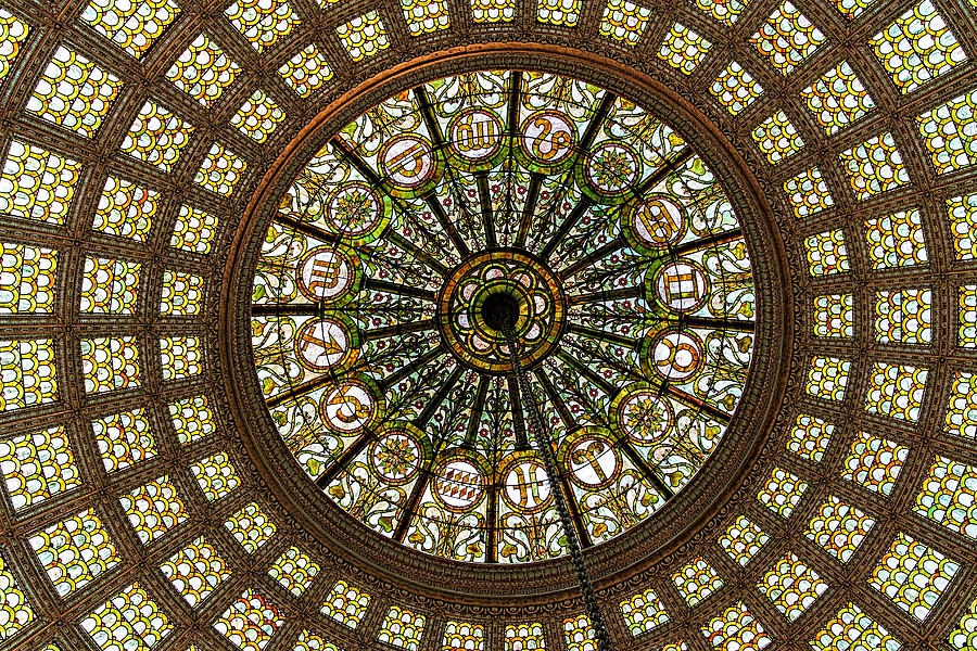 Chicago Photograph - Tiffany Dome Chicago Cultural Museum by Eleanor Abramson