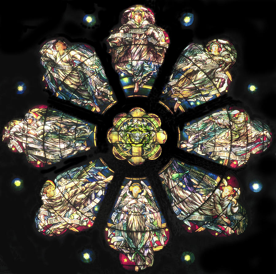 Louis Comfort Tiffany Photograph - Tiffany Rose Window by Philip Ralley