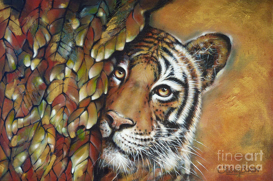 Tiger Painting - Tiger 300711 #1 by Selena Boron