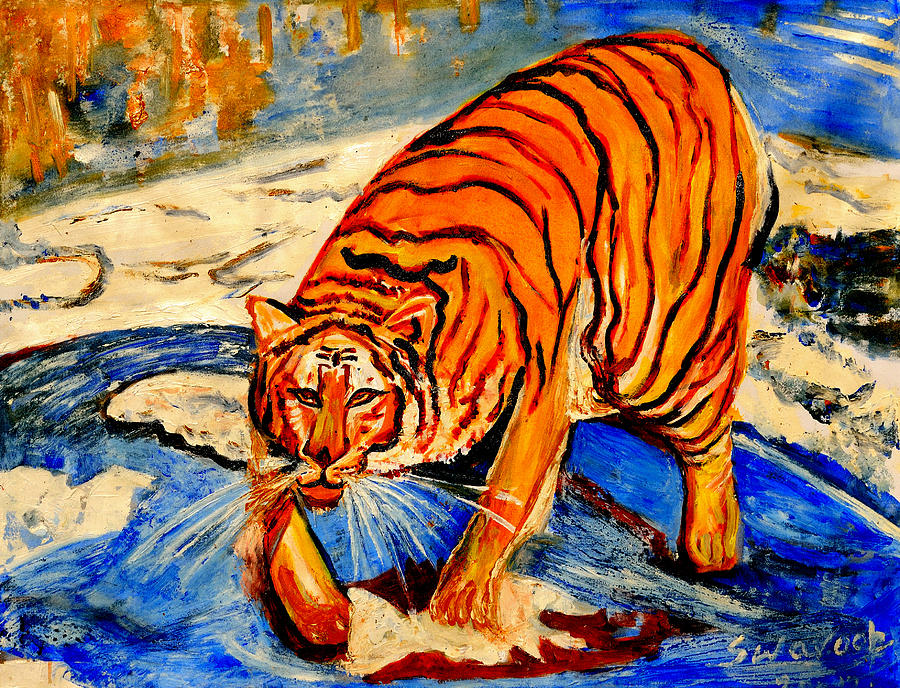 Tiger Painting by Anand Swaroop Manchiraju