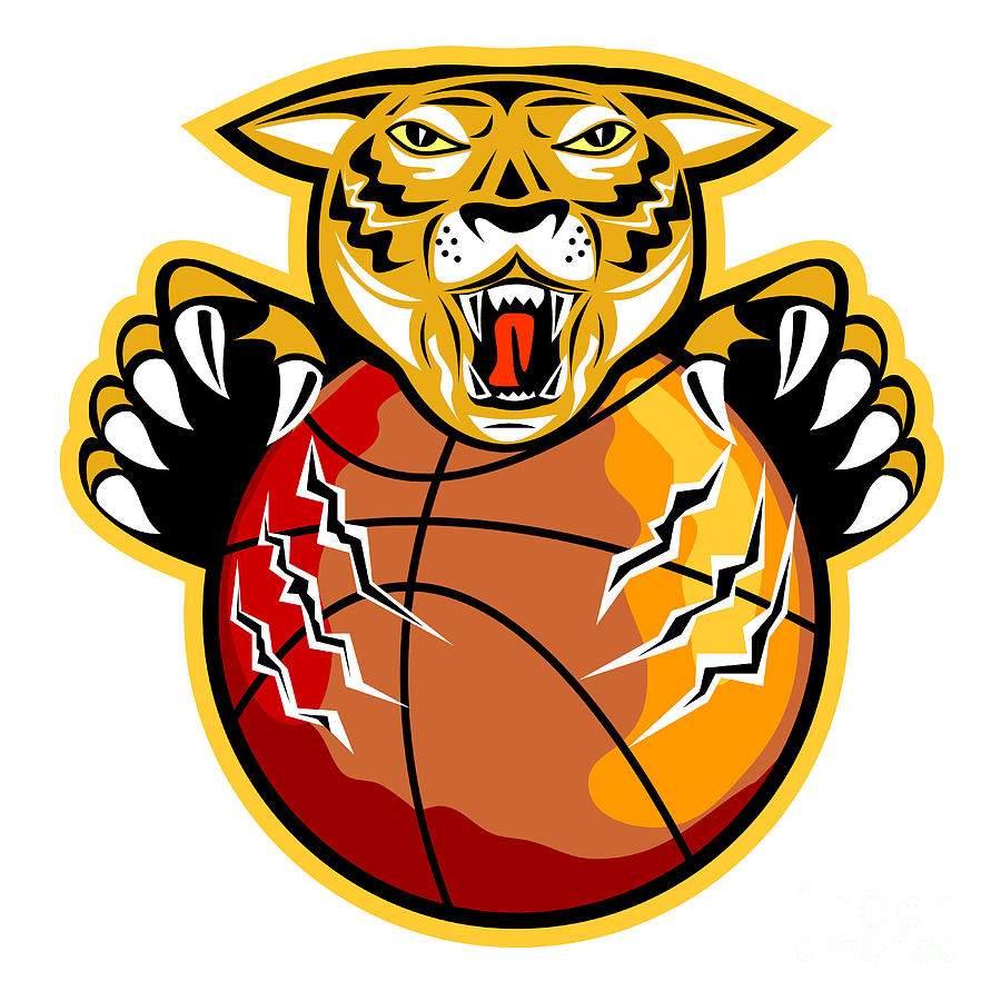 Basketball Digital Art - Tiger Basketball Ball Claws by Aloysius Patrimonio