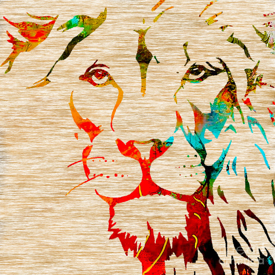 Lion Beauty and Strength #1 Mixed Media by Marvin Blaine