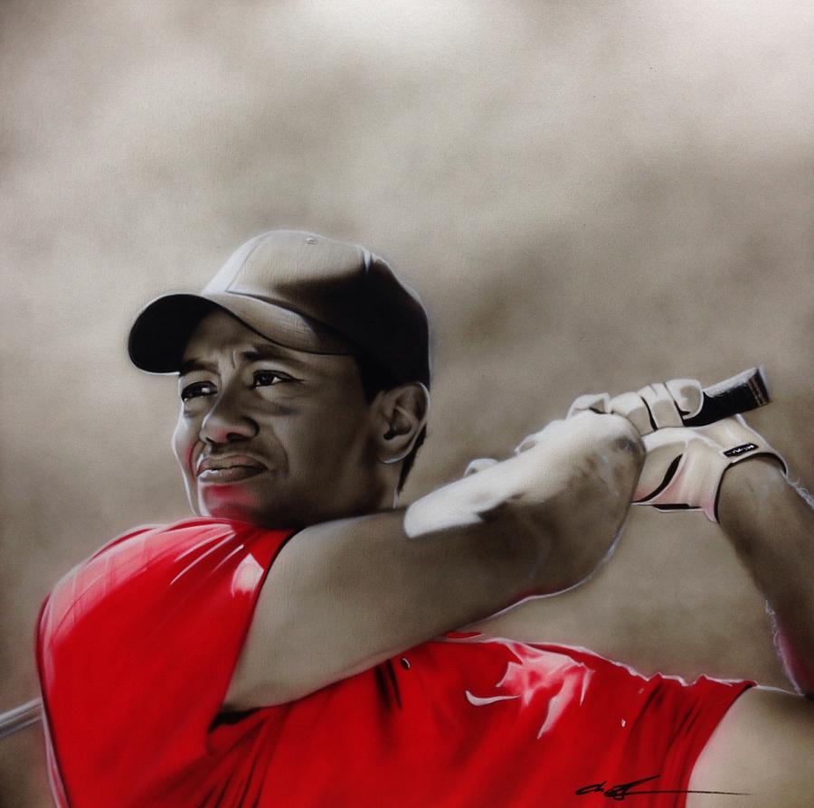 Tiger Woods Painting - Tiger by Christian Chapman Art