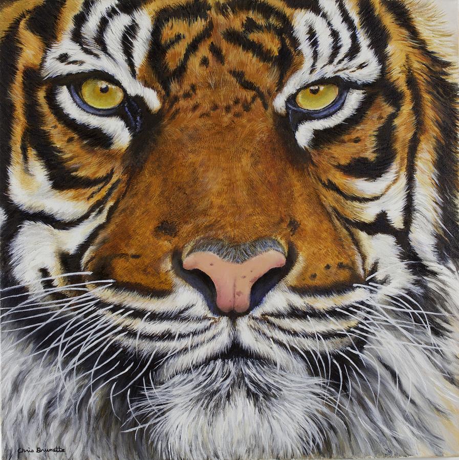 Tiger Painting by Christine Brunette