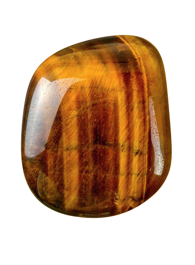 Mineralogy Photograph - Tiger Eye Gemstone by Natural History Museum, London/science Photo Library
