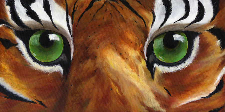 Tiger Eyes Painting by Donna Tucker