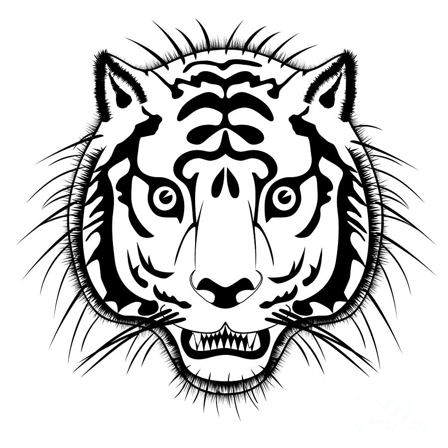 Tiger Head Digital Art