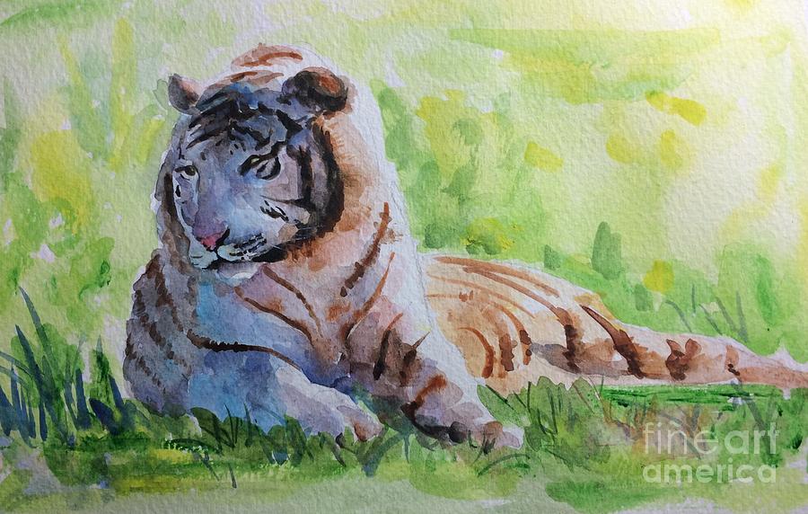 Tiger Painting by Jieming Wang