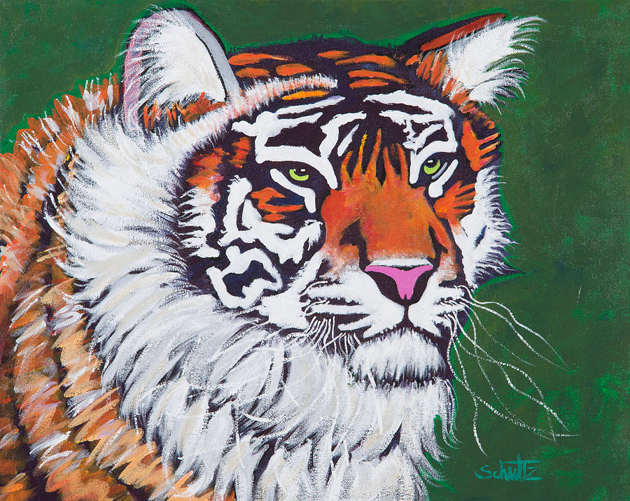 Tiger Painting - Tiger by John Schultz Tiger Painting - Tiger by John Schultz