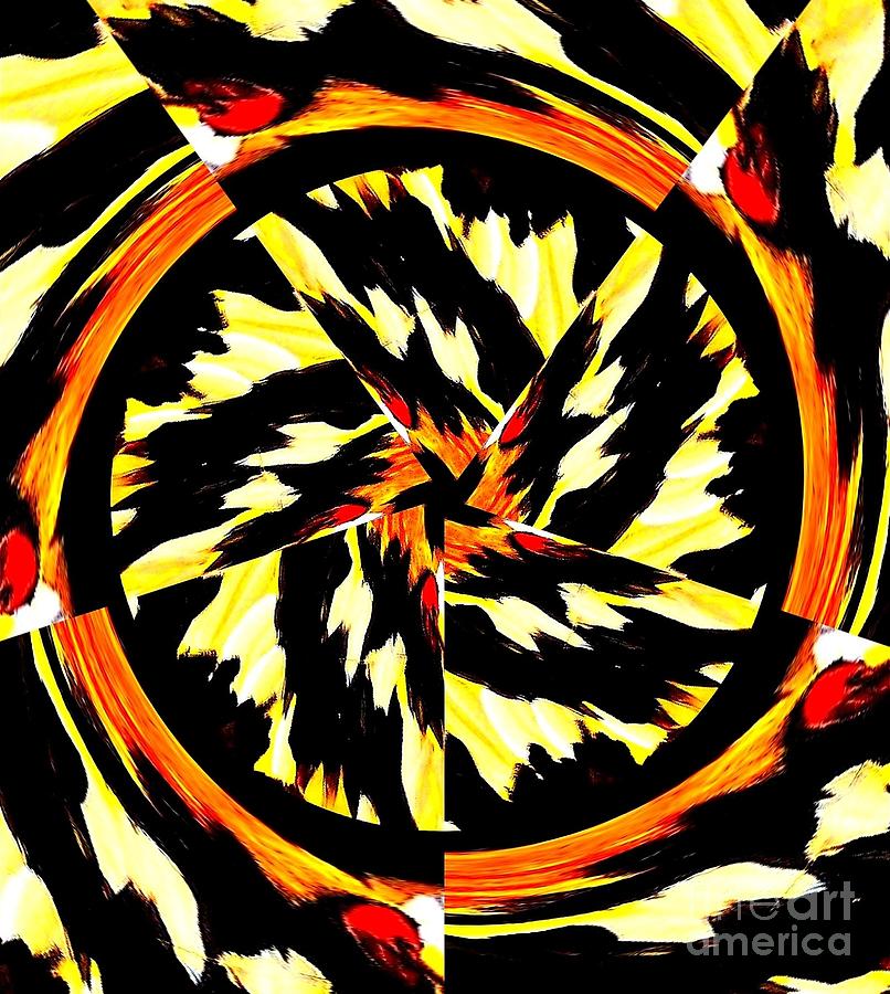 Abstract Painting - Tiger Kaleidoscope  by Saundra Myles