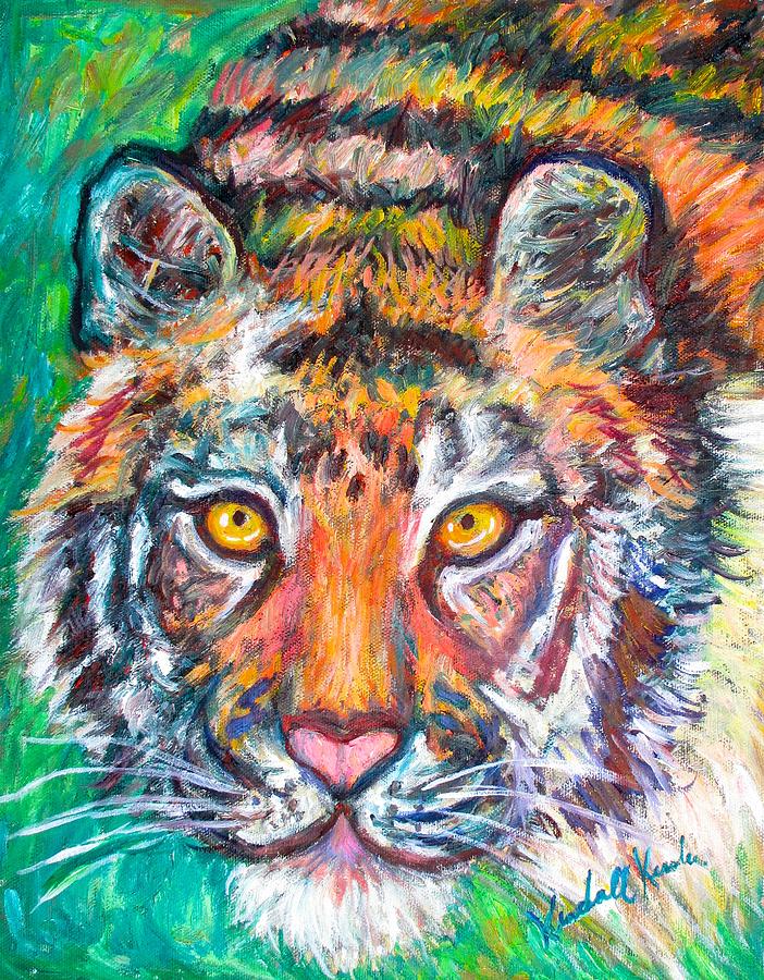 Tiger Lean Painting by Kendall Kessler