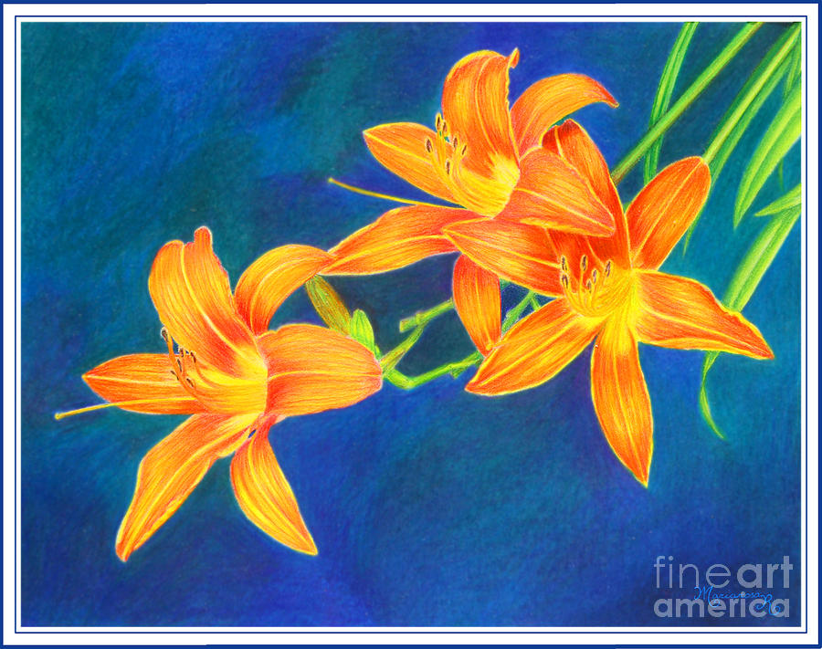 Tiger Lilies Painting by Mariarosa Rockefeller