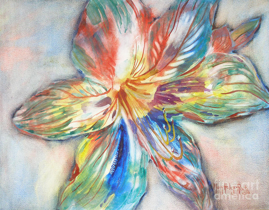 Tiger Lilly Painting by Mary Haley-Rocks