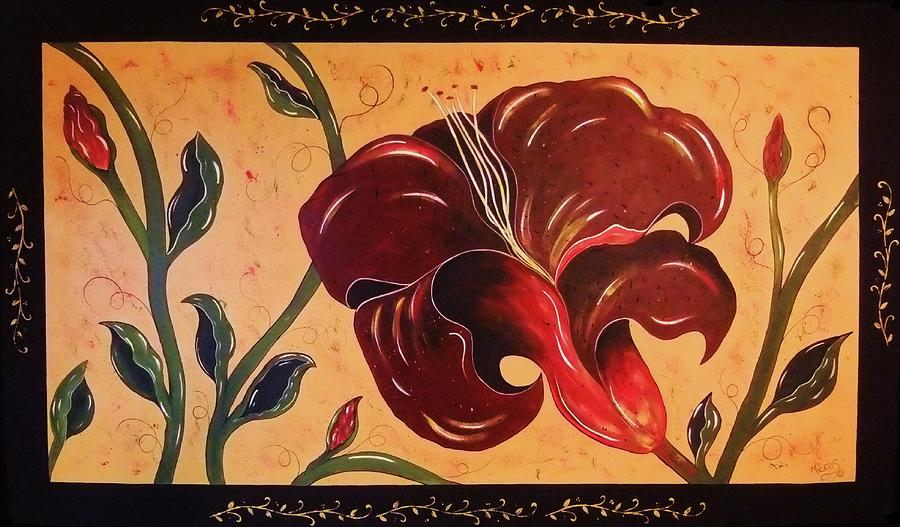 Tiger Lily Painting by Cindy Micklos