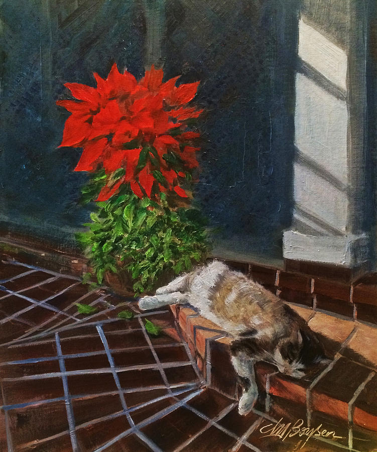 Key West Painting - Tiger Lily in Repose by Maryann Boysen