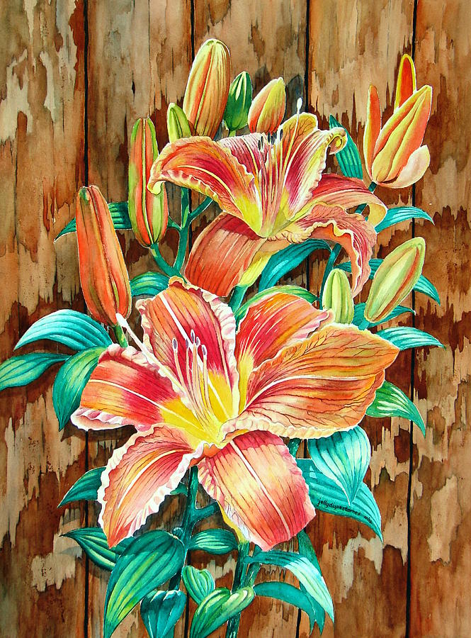 Flower Painting - Tiger Lily by Jelly Starnes