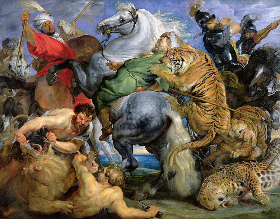 Tiger Lion and Leopard Hunt Painting by Peter Paul Rubens