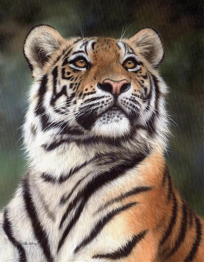 Wildlife Painting - Tiger Painting by Rachel Stribbling