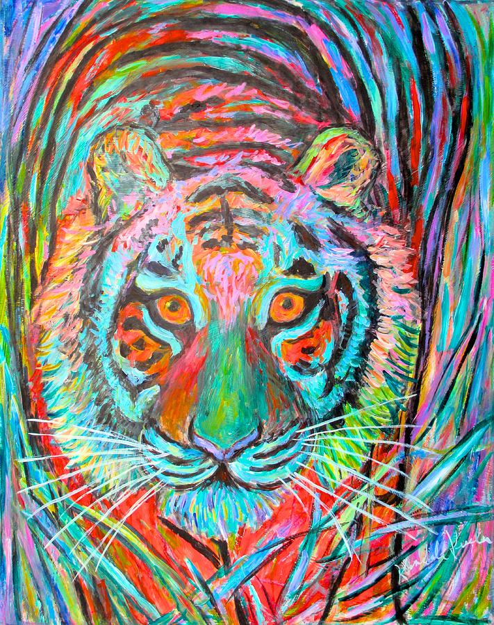 Impressionism Painting - Tiger Stare by Kendall Kessler