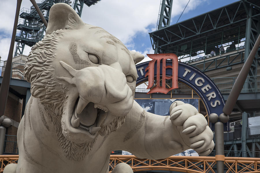 Detroit Tigers Comerica Park Tiger Statues Poster