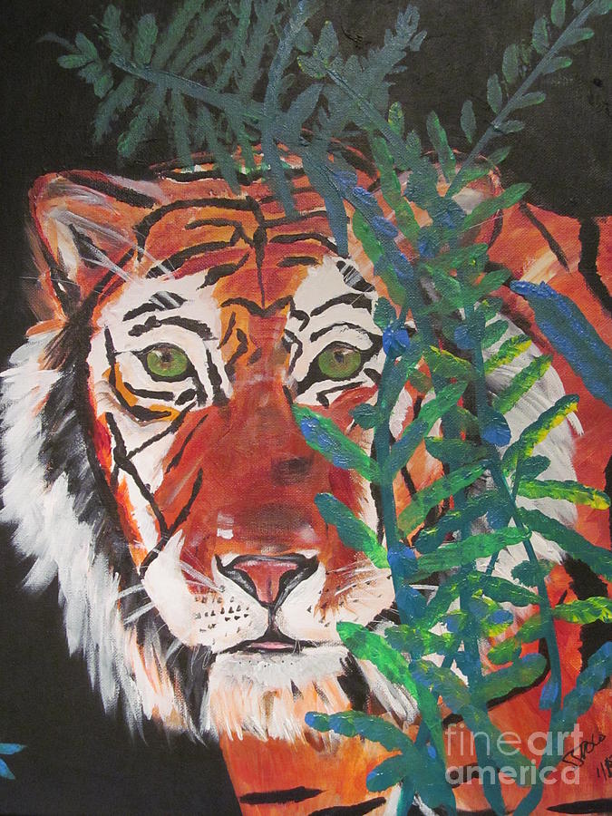 Tiger Painting by Susan Voidets