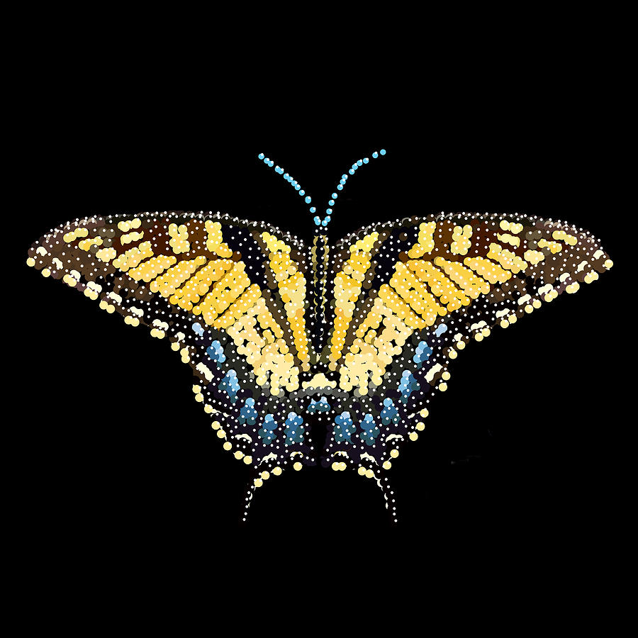 Tiger Swallowtail Butterfly Bedazzled Digital Art by R  Allen Swezey