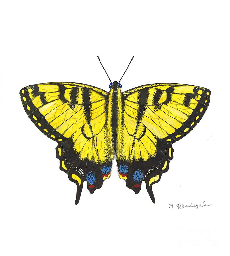 Tiger Swallowtail Painting by Margaryta Yermolayeva