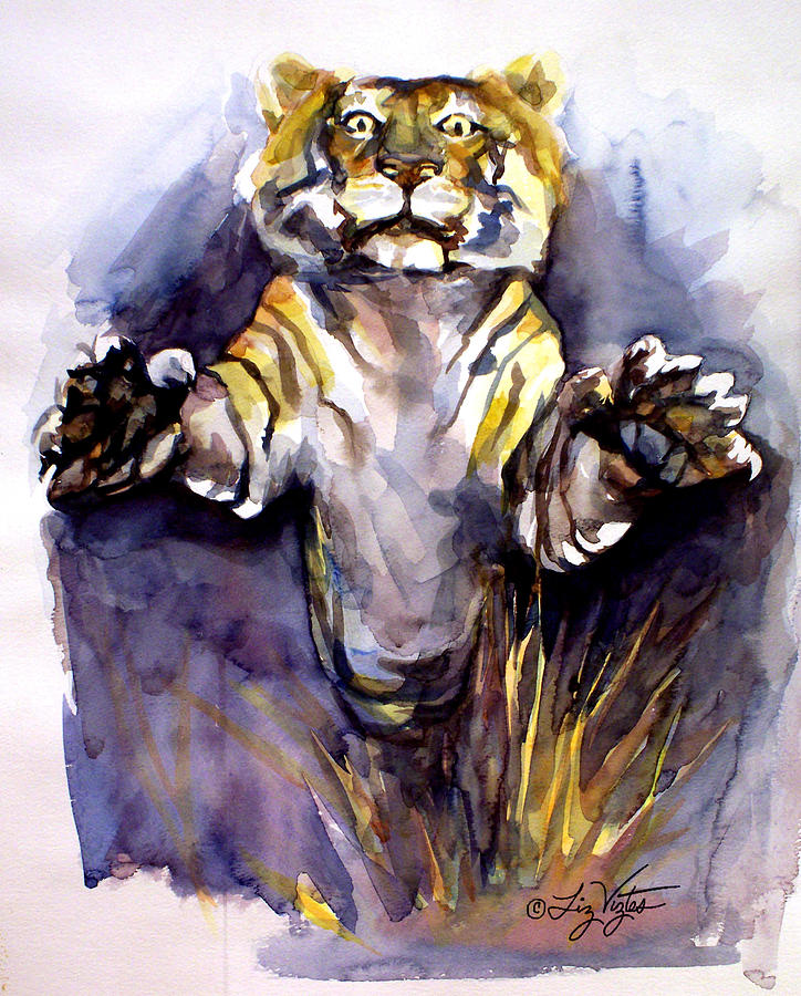 Tiger Tiger Painting by Liz Viztes