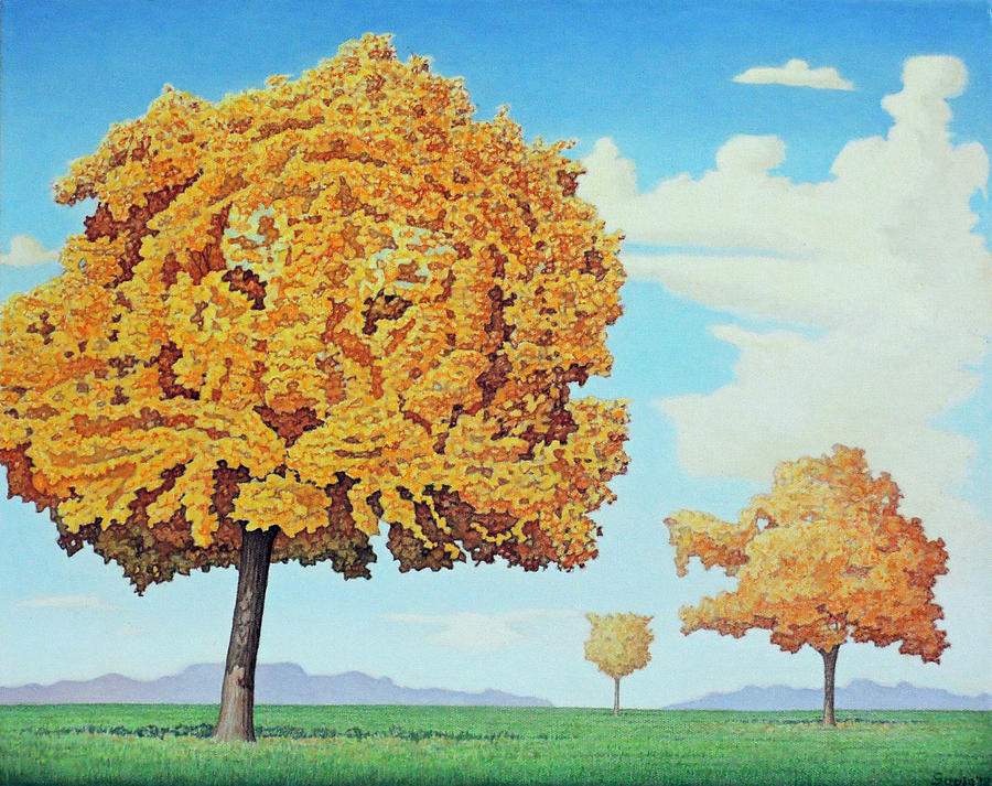 Fall Painting - Tiger Trees by Ben Sapia