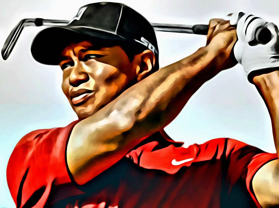 Tiger Woods Painting by Florian Rodarte - Fine Art America