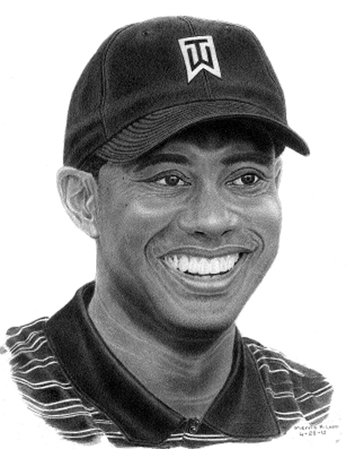 Tiger Woods Drawing by Marvin Lee Fine Art America