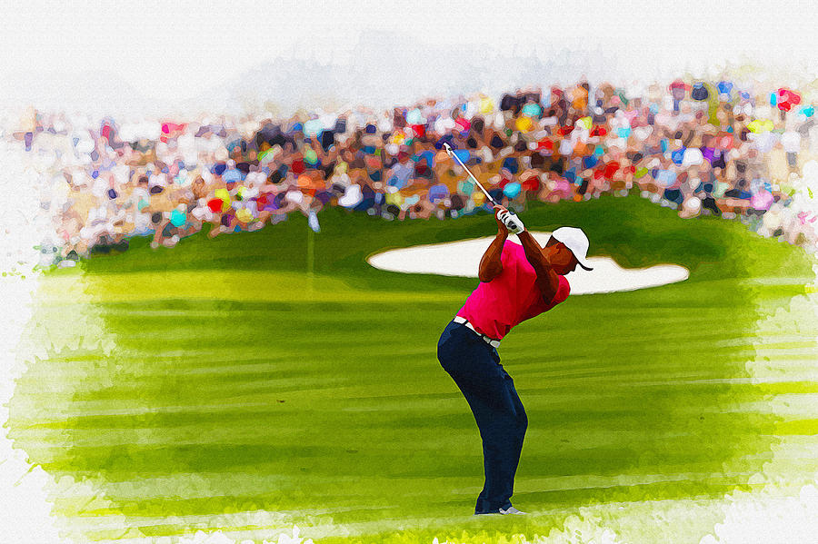 Tiger Woods The Waste Management Phoenix Open Digital Art by Don