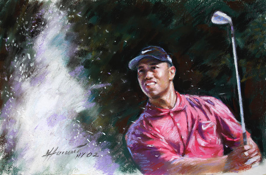 Tiger Woods  Drawing by Viola El