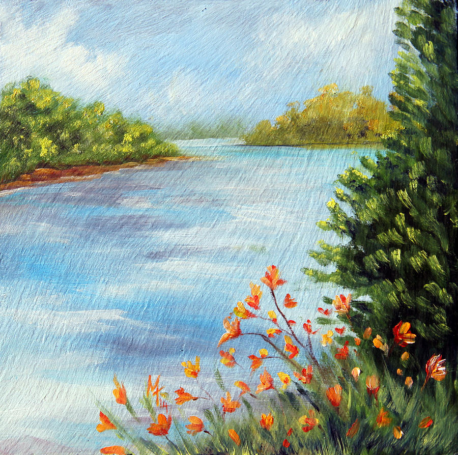 Spring Painting - Tigerlily Lake by Meaghan Troup