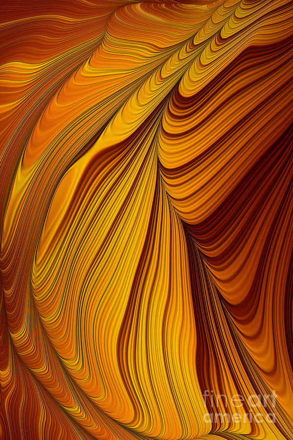 Abstract Digital Art - Tigers Eye by John Edwards