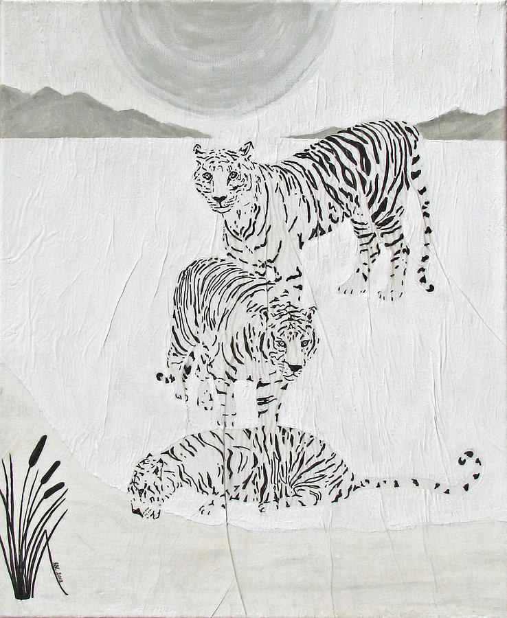 Tigers3 Painting by Stephanie Grant