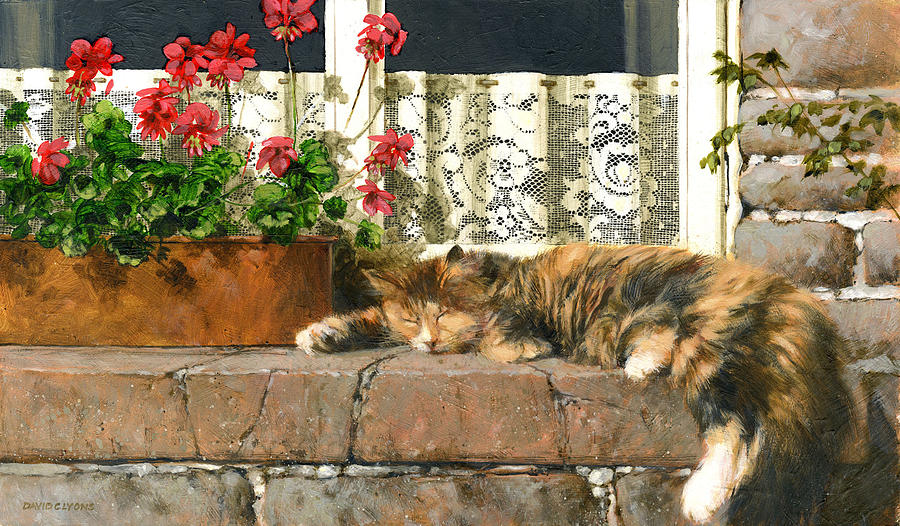 Lace Painting - Tigger in the Sun by David Lyons