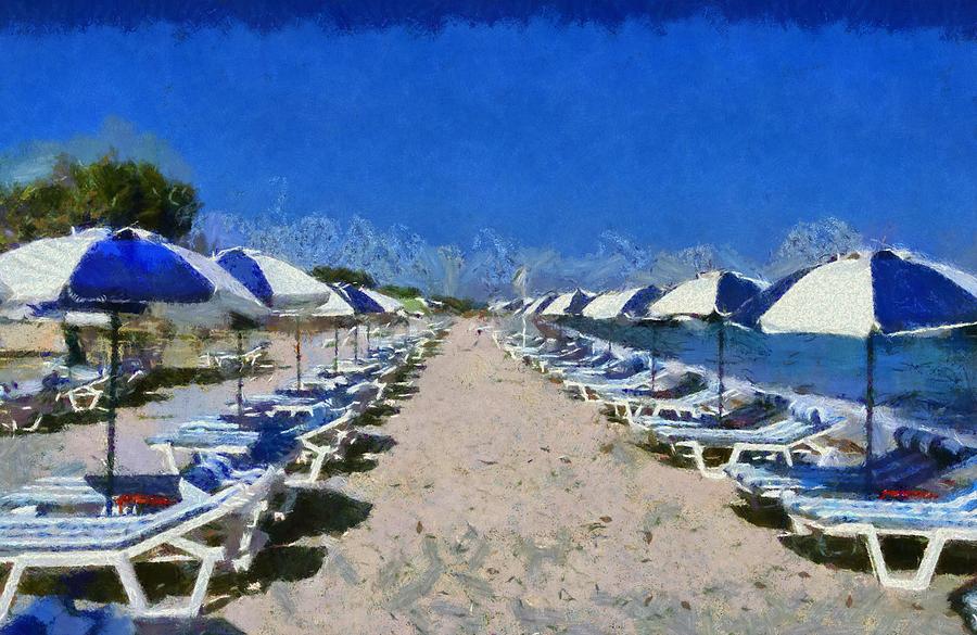 Greek Painting - Tigraki beach in Kos island by George Atsametakis