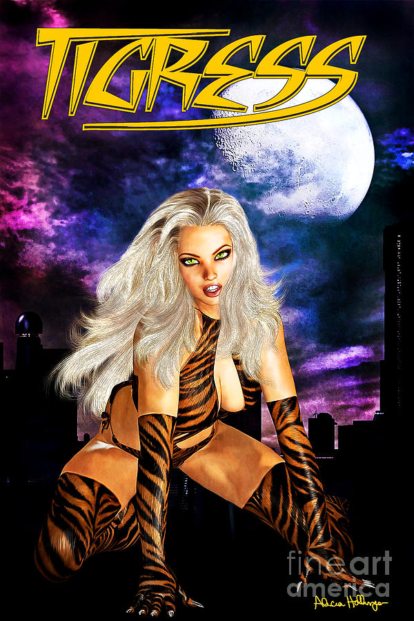 Tigress Mixed Media by Alicia Hollinger