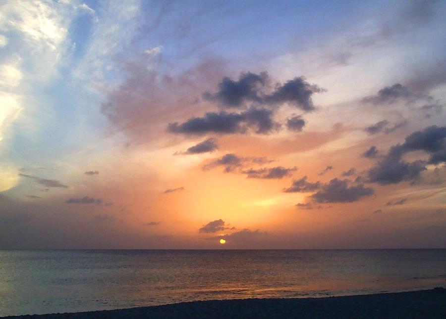 Tiki Beach Caribbean Sunset Photograph by Amy McDaniel