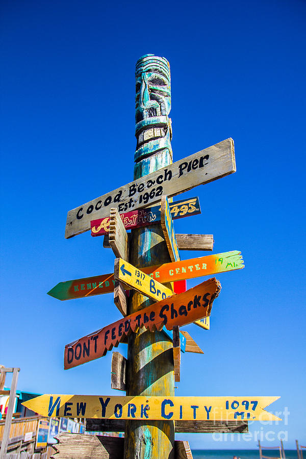 Tiki Signpost Photograph by Perry Webster