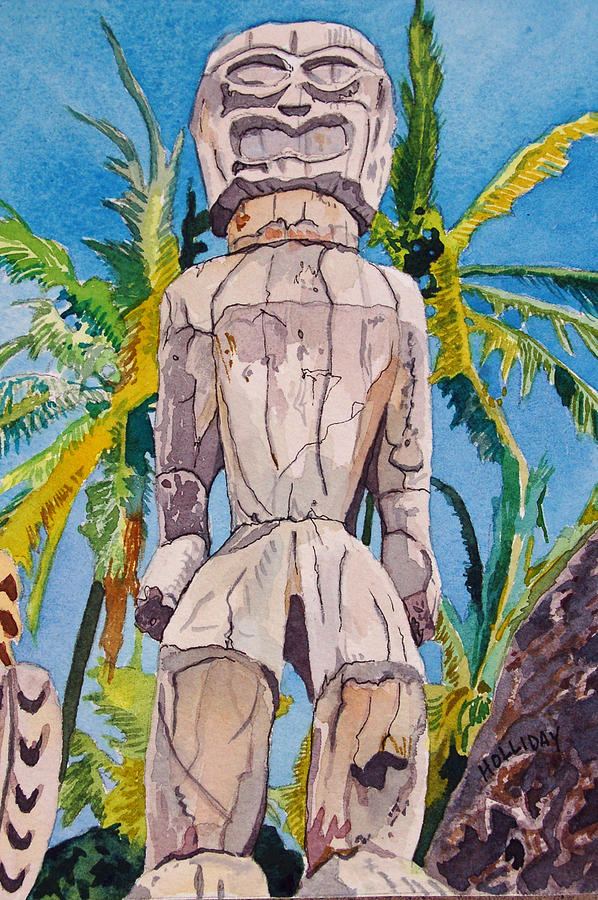 Tiki Painting by Terry Holliday